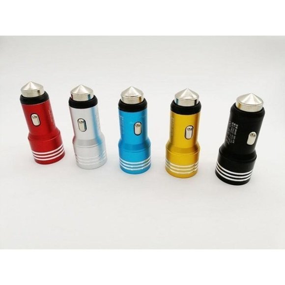 Wholesale Lot of 5 Dual Port Aluminum Car Chargers - Picture 3 of 3